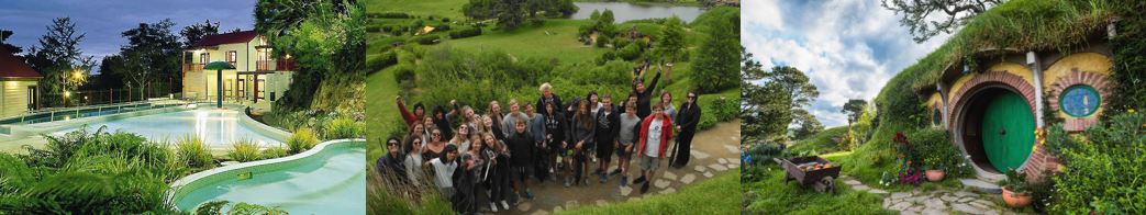 Hobbiton Lord of the Rings tour and Te Aroha Hot Pools Exchange student tour Hobbiton Lord of the Rings tour and Te Aroha Hot Pools Exchange student tour