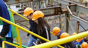 Guided paper mill visit for school students. 