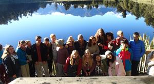 School trip to New Zealand. Photo at Mirror Lake.