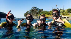 Biodiversity marine study. Snorkeling with Learning Journeys during school trip.