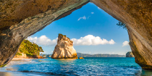 Cathedral Cove, Coromandel Student tours 