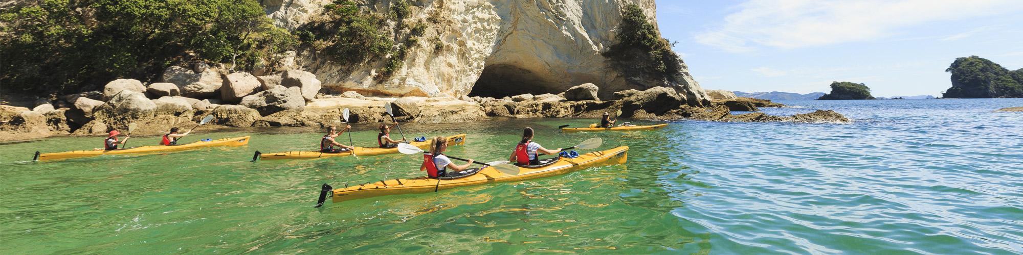 Kayaking to Cathedral Cove by Adam Bryce