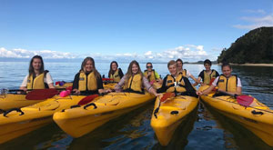 Kayaking the abel tasman on this beautiful day with Learning Journeys