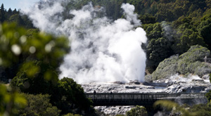 Geothermal activity at Te Puia. The perfect location to discuss extreme natural events. 