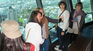 Urban Development secondary school student trip. Skytower, Auckland, New Zealand